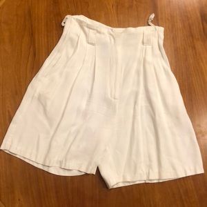 High waisted white shorts